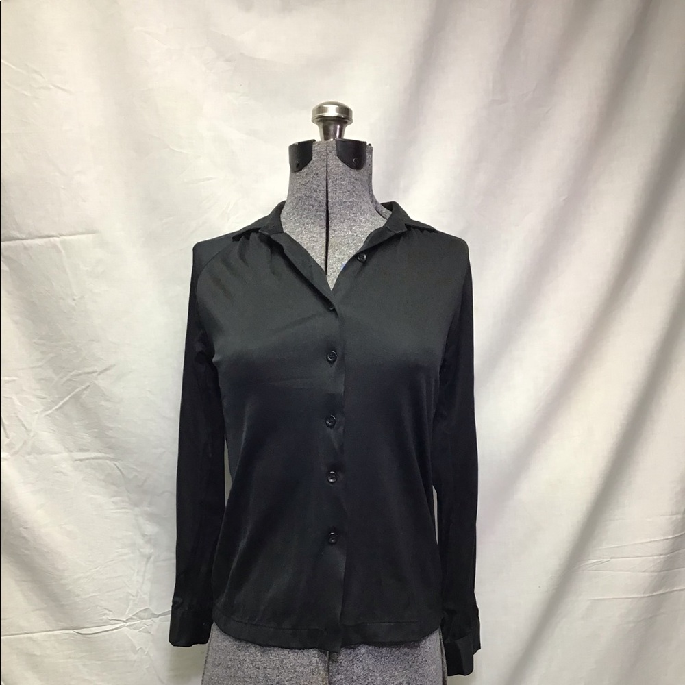 Vintage Double Knit Nylon collared blouse